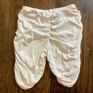 Rainbow Sandals Rib Knit Ruched Seam Biker Shorts thumbnail 3