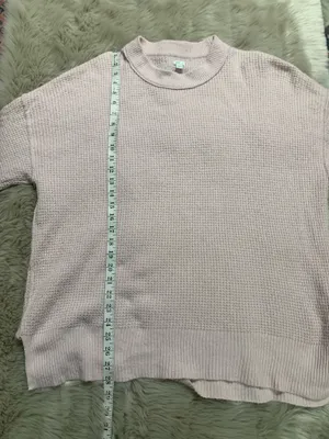 Aerie waffle knit oversized sweater pink Small thumbnail 5