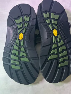 Chacos Black Sandal with Olive and Tan Striped Webbing thumbnail 10