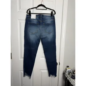 KAN CAN NWT High Rise Ankle‎ Skinny Raw Hem Medium Wash Denim Size 15/31 thumbnail 2