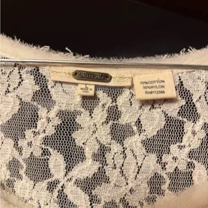 Miss Me Womens Large Ivory Crochet Floral Lace Short Sleeve Semi Sheer Excellent thumbnail 4