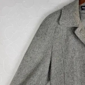 Herman Kay Womens Coat 14 Gray Wool Blend Button Front Lined Overcoat‎ Jacket thumbnail 12