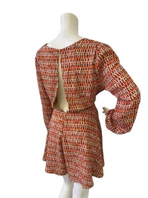 Women’s Altari’d State Patterned V-Neck Tie-Waist Romper thumbnail 4