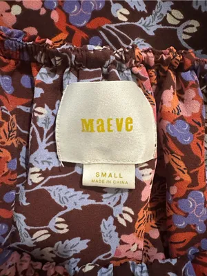Anthropologie Maeve Floral Ruffle Off‑the‑Shoulder Blouse – Size Small thumbnail 9