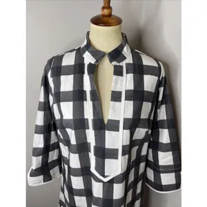Brooke Wright Designs Talley Shift Dress in Black Check Medium M thumbnail 6