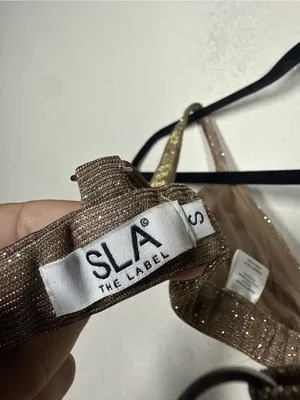 SLA The Label Gold Astrid Bralette Top Size Small thumbnail 6