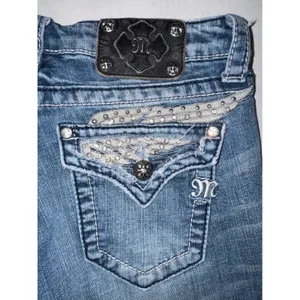Miss‎ Me Bootcut Jeans Womens 27 Medium Wash Wing Sequin Pocket JE5330B4L Buckle thumbnail 10