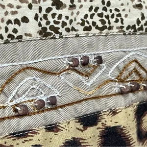 Dressbarn xl safari Animal Print ButtonUp embroidered beaded top jacket cardigan thumbnail 11