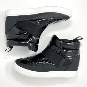 JF Sinead Patent Nylon Black Arctic Lite Strap Puffy Boot High Top Sneaker 10 thumbnail 4