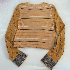 Mustard Patterned Women's Top thumbnail 3