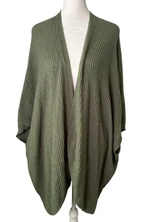 Aerie Offline sage green knit open-front cardigan sweater size L/XL thumbnail 1