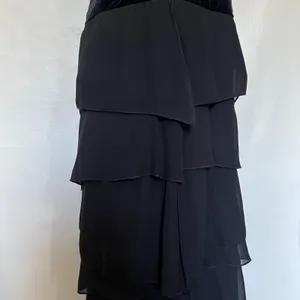 Xscape Joanna Chen Velvet Chiffon Strapless Dress 12 Prom Glam Goth Drop Waist thumbnail 12