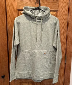 Carhartt Newbury Pullover Hoodie Size XS Heather Green Thumb holes Relaxed fit thumbnail 1