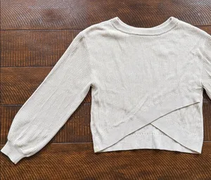 LULULEMON Reversible CrossOver Sweater Size 4 Balletcore Yoga thumbnail 1