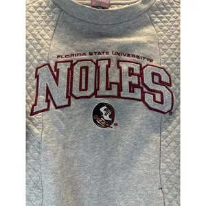 FSU NOLES Sweatshirt Quilted Front Pockets Embroidered Women Small thumbnail 3