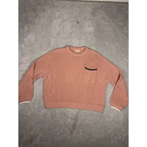 Demylee Sweater Womens Small Pink‎ Cotton Pocket Oversized thumbnail 3