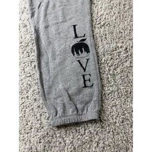 New York & Company Womens Gray LOVE NYC Graphic Joggers Sweatpants Large thumbnail 2