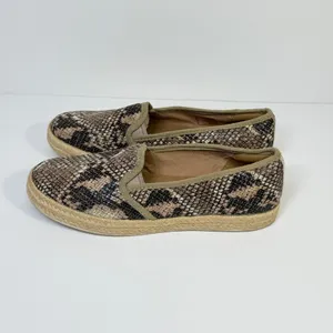 Clarks‎ Collection Womens Snake Print Espadrille Slip On Flats Brown Tan Size 7 thumbnail 3