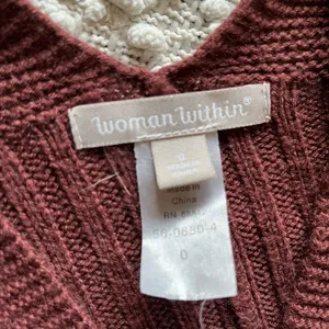Womenwithin sweater size 0 over the shoulder sweatshirt Red Long sleeve Shirt thumbnail 5