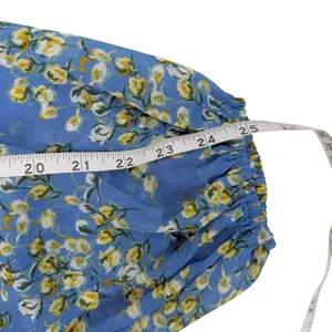 New ASTR the Label Blue Yellow Floral Long Sleeve Sweetheart Dress Size Medium thumbnail 8