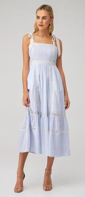 LoveShackFancy Ayala Tiered‎ Midi Dress 6 thumbnail 1