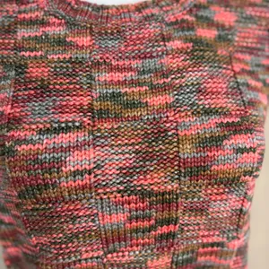 Steve Madden Sweater Vest Multicolor Space Dye Cropped Knit Retro Festival Y2K S thumbnail 5