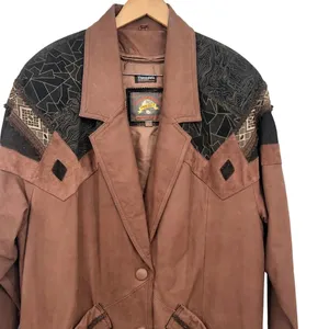Vintage Wilsons Leather Trench Coat Thinsulate Womens XL Used thumbnail 12