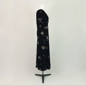 Vintage Ann Taylor Botanical Dress in Black | Size 6 thumbnail 8