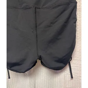 Full Send Womens Black Ruched Side Cinch High Waisted‎ Athletic Shorts Size Med thumbnail 3