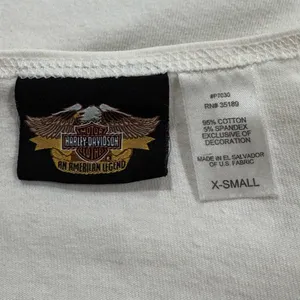 Harley Davidson White Long Sleeve Shirt Women’s XS thumbnail 2