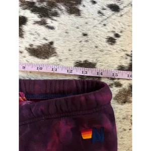 AVIATOR NATION Tie Dye Sweatpants Crystal Rose Size Small Purple thumbnail 6