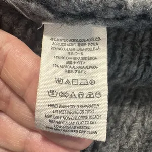 Free People Oversized Chunky Turtleneck Sweater Poncho XS/S Alpaca Wool Slits thumbnail 8