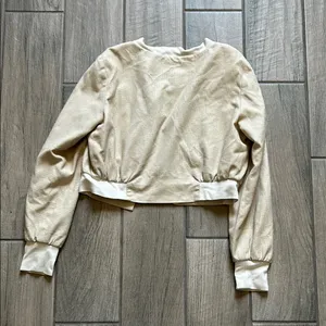 Beige Cropped Jacket Size 10 thumbnail 5