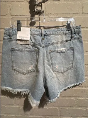 Kancan Distressed Denim Women Shorts NeW large thumbnail 4