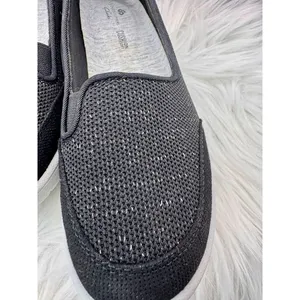 Clarks Cloudsteppers Adella Knit Slip On Sneakers Black Shimmer Cushion Sz 5 thumbnail 3