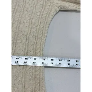 Fisherman Cable Knit Wool Cashmere Long Cardigan Cream Duluth Trading Co L thumbnail 8