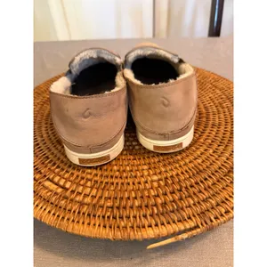 Olukai Pehuea Heu Tan‎ Leather Shearling Lined Slip On Shoes 20391-TGTG Womens 9 thumbnail 4