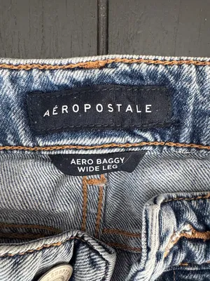 Aeropostale Light Blue Wide-Leg Jeans thumbnail 2