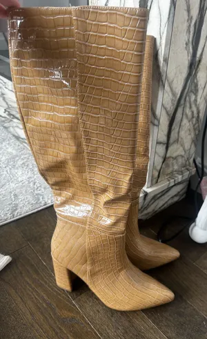 Lulus Snakeskin Knee-High Boots thumbnail 1
