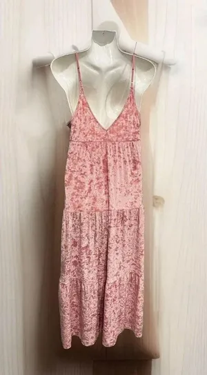 Aerie Velvet Dress Womens Size Medium Midi Tiered Babydoll Cottagecore Boho thumbnail 5