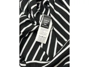 SHEIN Black and White Striped Mini Dress Bodycon Short Sleeve Grunge Size S thumbnail 3
