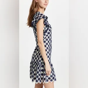 NWT Shoshanna Kassia Mini Dress Navy Ivory‎ Lace Size 10 thumbnail 5