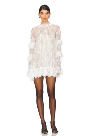 Stone Cold Fox X Revolve Mia Mini Dress White Lace Size XS thumbnail 2