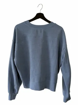 Lululemon Softstreme Perfectly Oversized Cropped Crew Size 6 Utility Blue thumbnail 4