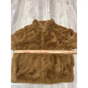 Patagonia Womens Lunar Frost Jacket Brown High Pile Fleece Full Zip Size Small thumbnail 6