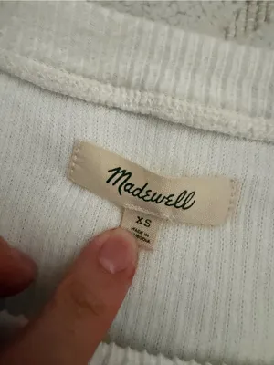Madewell Texture & Thread Jacquard Knot-Front Top in Bright Ivory Size XSmall thumbnail 4