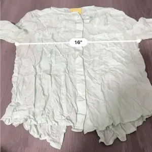 Anthropologie Maeve Mint Green Button‎ Down Long Sleeve Shirt Size 0 thumbnail 6