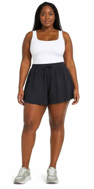 Avia Womens Shorts Size XL Dark Navy Mid Rise Flowy Running Active Athletic Fit thumbnail 1