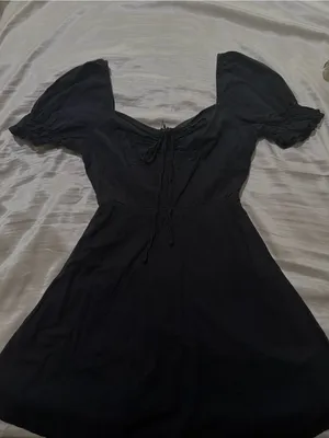 Black Puff Sleeve Dress thumbnail 1
