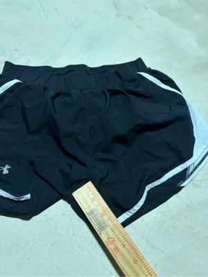 Under Armour Black Women's Athletic Shorts with White Trim small thumbnail 3